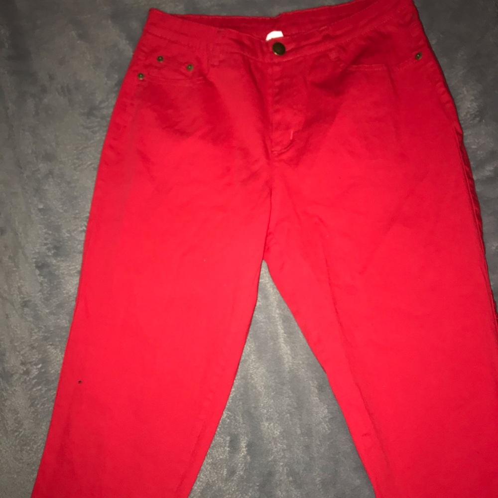 Red jeans